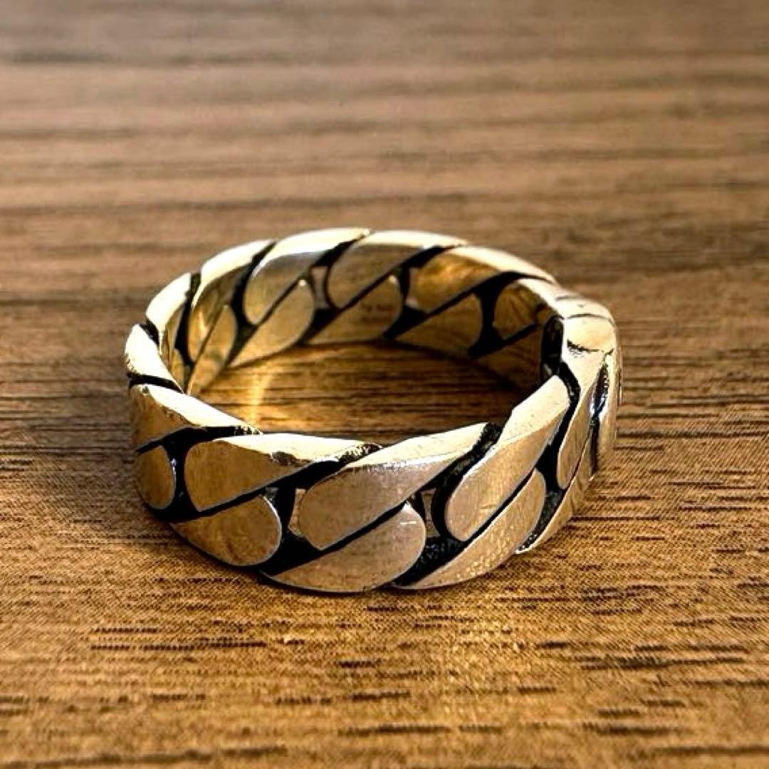 Auth GUCCI Interlocking G Wide Ring Silver 661513… - image 2