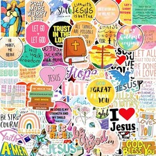 120 Pcs Inspirational Christian Stickers - Bible Verse Faith, Religious Jesus