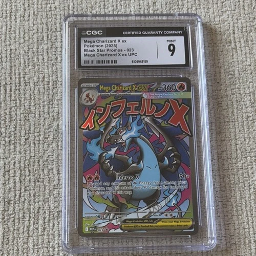 Pokémon TCG Mega Charizard X ex 023 Me: Mega Evolution Promo Holo CGC 9