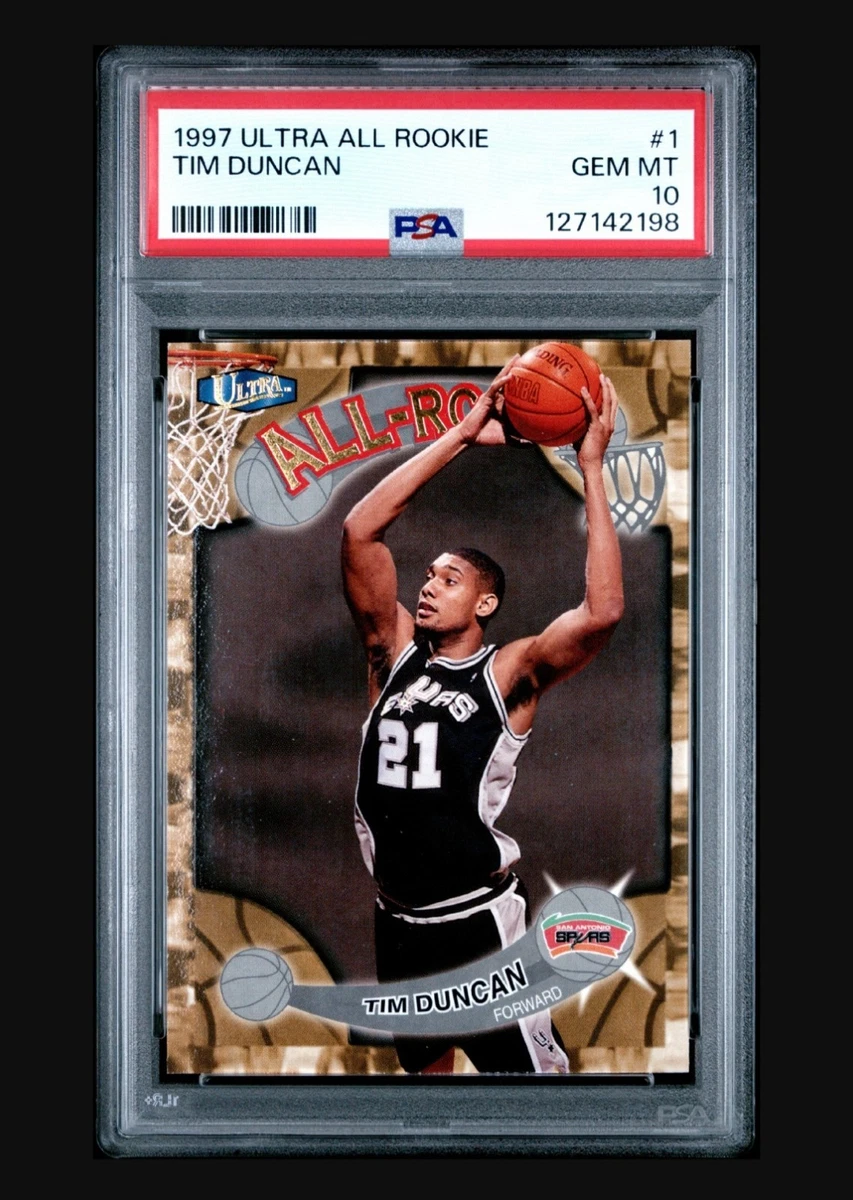 Tim Duncan Basketball Grade 10 Rookie Sports Trading Cards