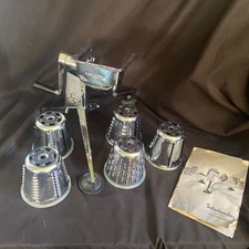 Vntg SALAD-MASTER VINTAGE  Five Star Food Processor Slicer 5 Cones Manual