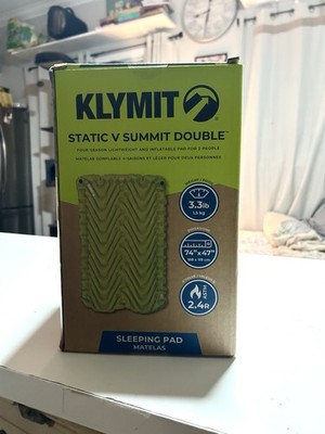 Klymit Static Double v Sleeping Pad for Two green, 74x47x3, 2.7 Inch