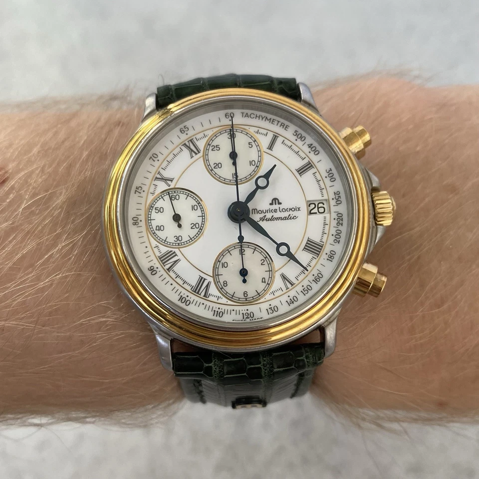 Maurice Lacroix Bi-Colour Chronograph Automatic Date Watch - Full Set - Image 4 of 4