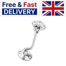 1-4 PK Galvanised Steel Cabin Hook & Eye Latch Lock Shed Gate Door Catch Holder
