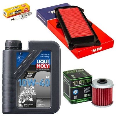 Wartung Set Ölfilter Öl 1L Luftfilter Zündkerze für Daelim Freewing 125 SQ 05-16
