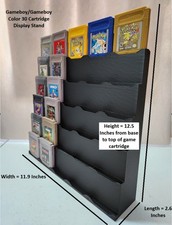 Nintendo Gameboy / Gameboy Color Cartridge Display Stand / Holds 30 Cartridges