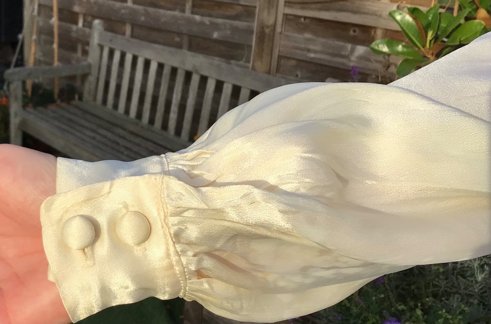 Rare Vintage Ozzie Clark for Radley Moss Crepe and satin Wedding dress image 5