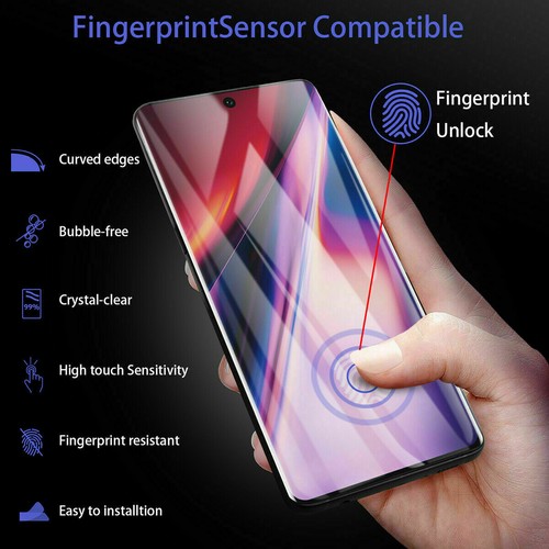 Full Glue UV Light Tempered Glass Screen Protector Samsung S22 S22+ S22 ULTRA UK - Afbeelding 7 van 8