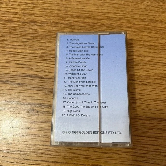 The Hollywood Studio Orchestra - Western Movies 20 Great Themes Cassette Tape  - Image 2 of 3