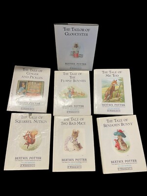 7 x HB Vintage Beatrix Potter Books F Warne 1987, 88 & 89.