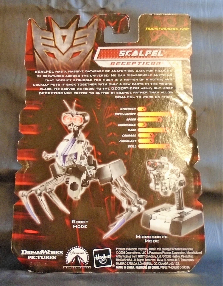 TRANSFORMERS REVENGE OF THE FALLEN ROTF SCALPEL DECEPTICON SCOUT MICROSCOPE MOSC - Image 2 of 2