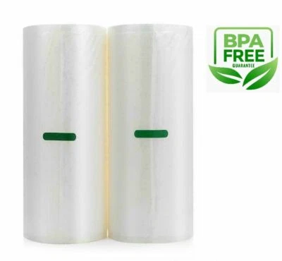 SOTANA 2 Rolls 11" x 50' Vacuum Sealer Bags Food Saver Sealing Machine Storage Bags