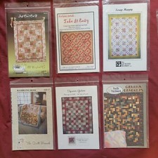 New Old stock Lot of 6 Quilting Patterns Different Brands Sizes Styles