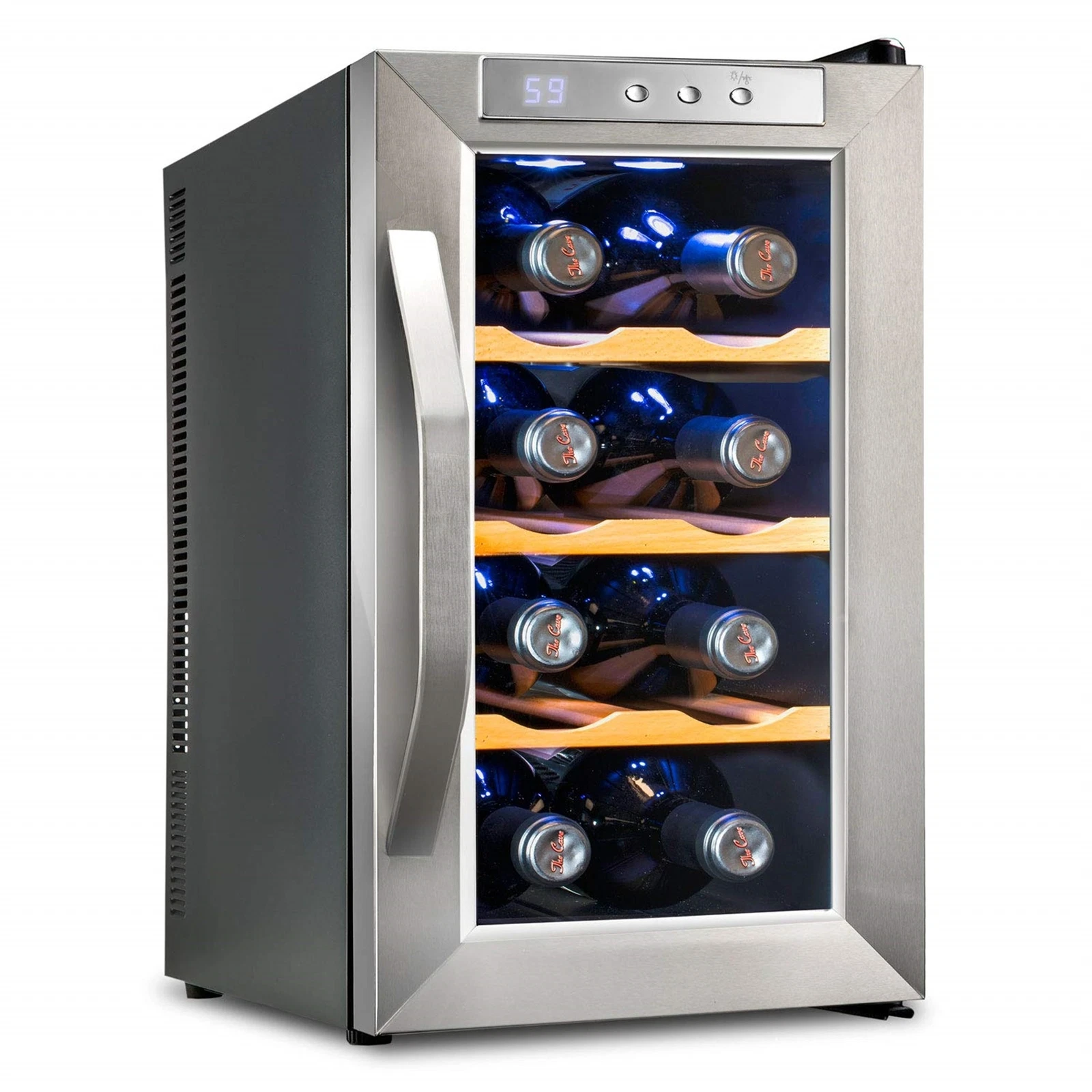 Ivation 8-Bottle Wine Fridge Freestanding, Thermoelectric Wine Cooler, Silver
Opens in a new window