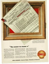 1943 Shell Oil First Ever 100-Octane Aviation Fuel order form Vintage Print Ad