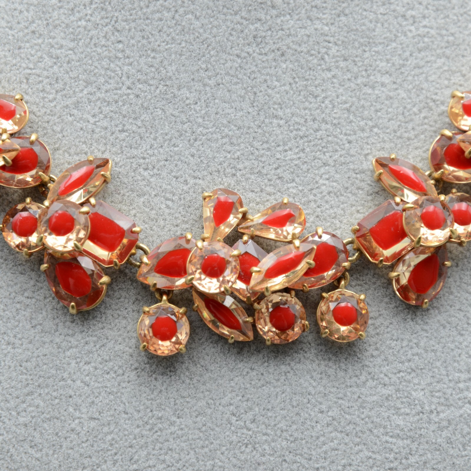 J. Crew Crystal Cluster Stone Statement Necklace … - image 4