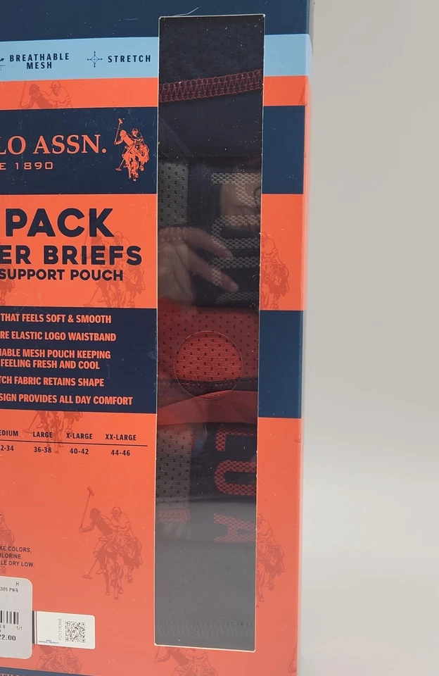 США POLO ASSN 5 упаковки трусы-боксеры w мешок мужчин L XL ассортимент серый синий черный красный - Изображение 3 из 3