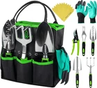 Heavy Duty Garden Tools 22 Pieces Set - Rust Proof, Durable Gardening Supplies -