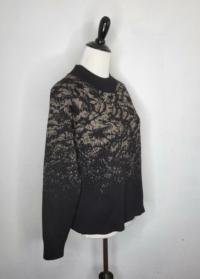 Suéter Jacquard Texturizado ATHLETA Para Mujer Talla XS Mezcla de Lana Cuello Redondo Excelente Foto 4 de 4