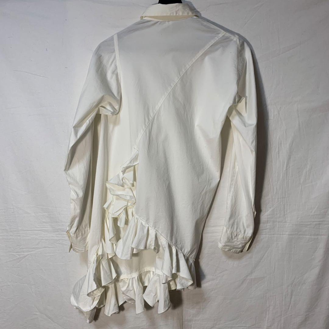 トップス AD2002 COMME des GARCONS frill shirt Ad2002 Comme Des Garcons Frill Shirt Blouse Japan Women Size