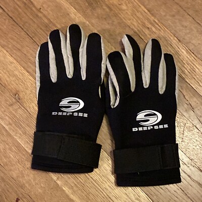 Deep See  Diving Gloves Xxtra-Small 3mm Black Neoprene