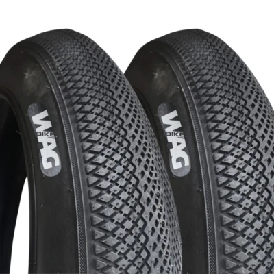 2 COPERTONI WAG 20x4.0 PNEUMATICI SLICK STRADALI GOMME BICICLETTA FAT-BIKE 20'