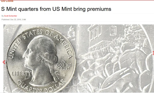 2013 S Mint ATB Quarter Rolls Include Ohio, Nevada, Maryland, So Dak & New Hamp