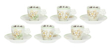 Thun 6 tazzine 6 piattini caffè Eleganza porcellana originale nuovo