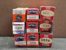 Vintage Audio Electron Amplifier Radio Tube Mixed Lot of 9 tubes