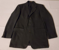 Oscar de la Renta Blazer Mens 40L Wool Plaid Multicolor 3 Button Ventless Lined 