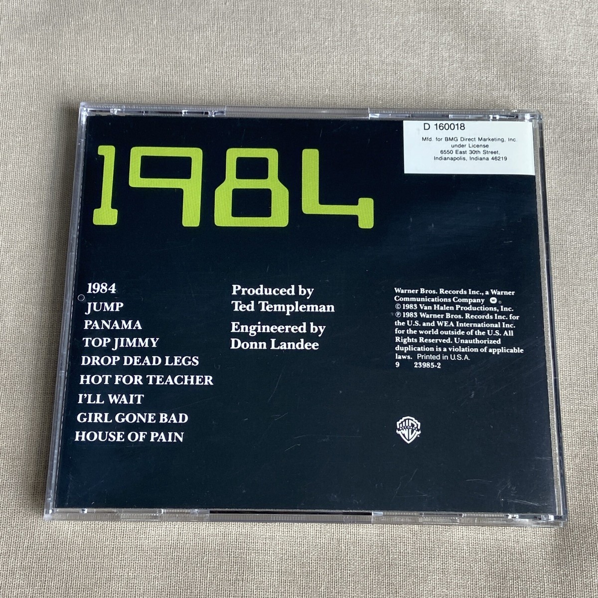 Van Halen: 1984 MCMLXXXIV (6th Album) (CD Warner Bros Records) 9
