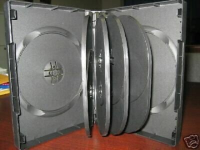 SALE! 3 PCS NEW 1 7/16'' SPINE Multi-10 Ten Disc DVD CASES, BLACK,  SF004-ST