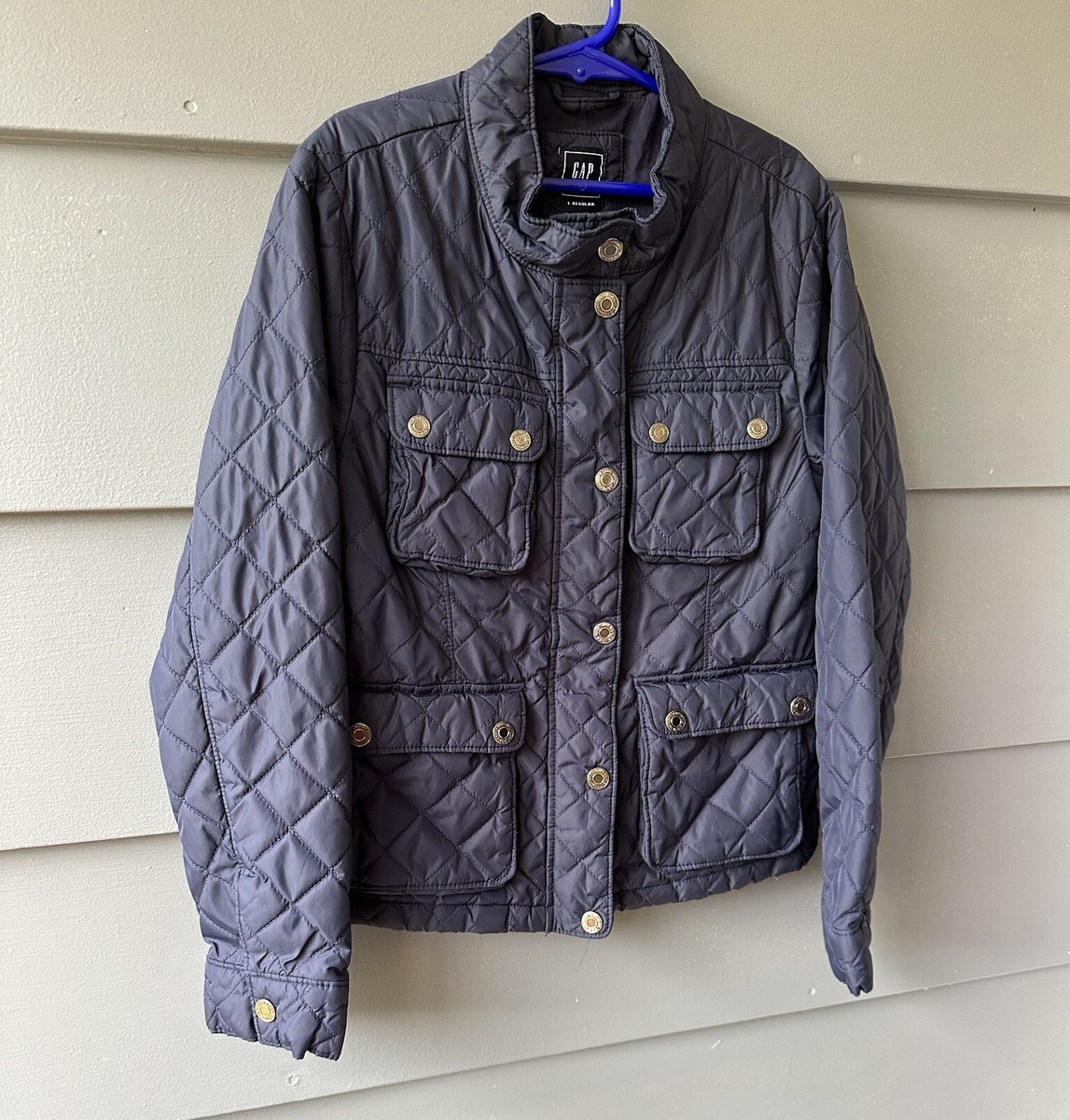 『TEN QUILTING JKT 44 NAVY』 Gap Kids Navy Blue Quilted Jacket Sz L 10 | eBay