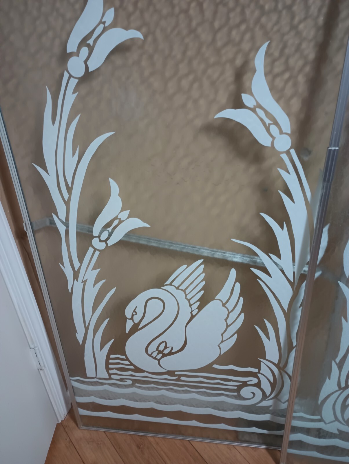 Etched Swan Shower Doors eBay
