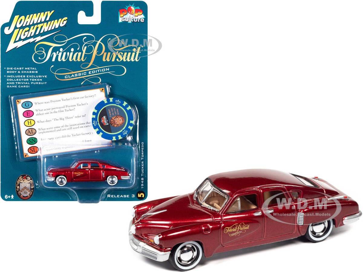 1948 TUCKER TORPEDO & CHIP TRIVIAL PURSUIT 1/64 JOHNNY LIGHTNING