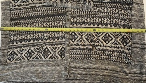 Lucky Brand Bohemian Jacquard Print Hooded Knit Poncho One Size Fits All - Picture 6 of 8