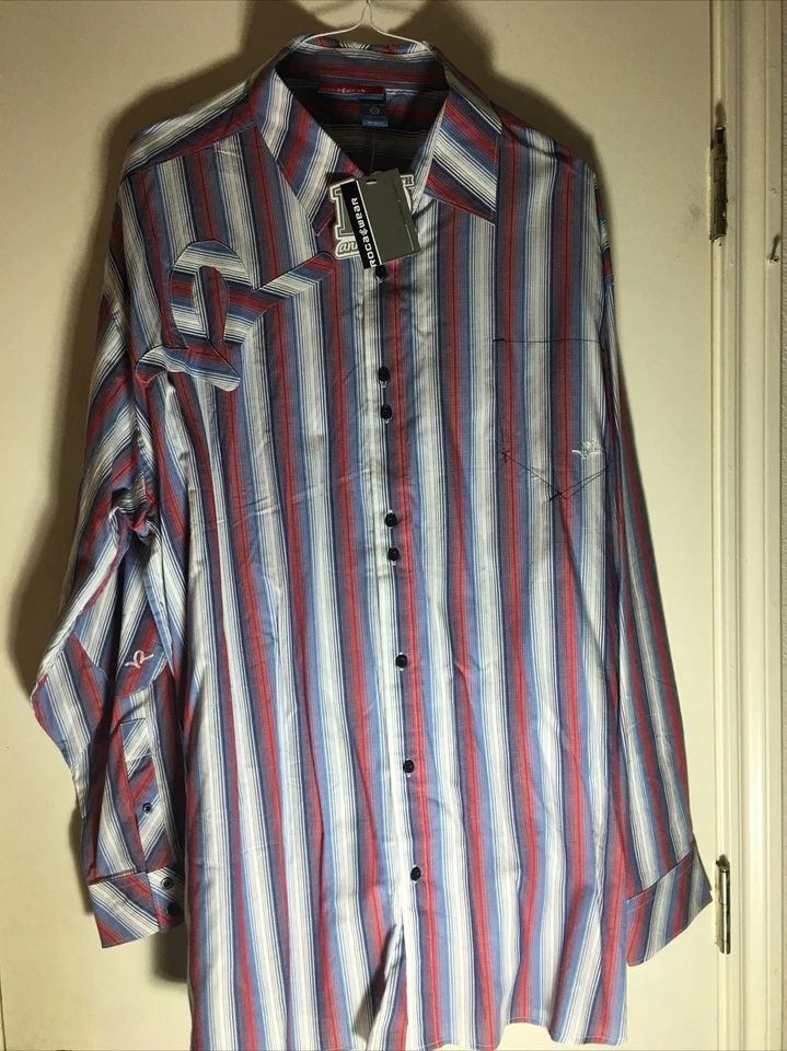 Camisa Rocawear Adulto 3XL Multicolor Manga Larga Abotonada Para Hombre Edición Décimo Año Nueva Con Etiquetas Foto 4 de 4