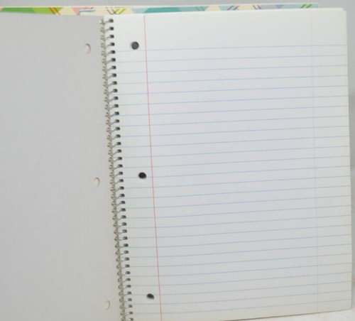 Set of 3 Large Spiral Notebook Perfectly Plaid 10.5” x 8" 70 Sheets Each - Foto 3 di 3