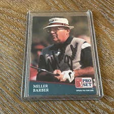 autographed  1991 Pro Set  MILLER BARBER.  DEC 2013.               #B-1