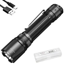 Fenix TK20R v2.0 Rechargeable Tactical Flashlight, 3000 Lumen Long Throw USB-...