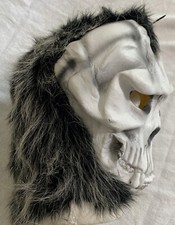 Gorilla Skull Mask Costume with Faux Fur, Skeleton Mask One Size fits most