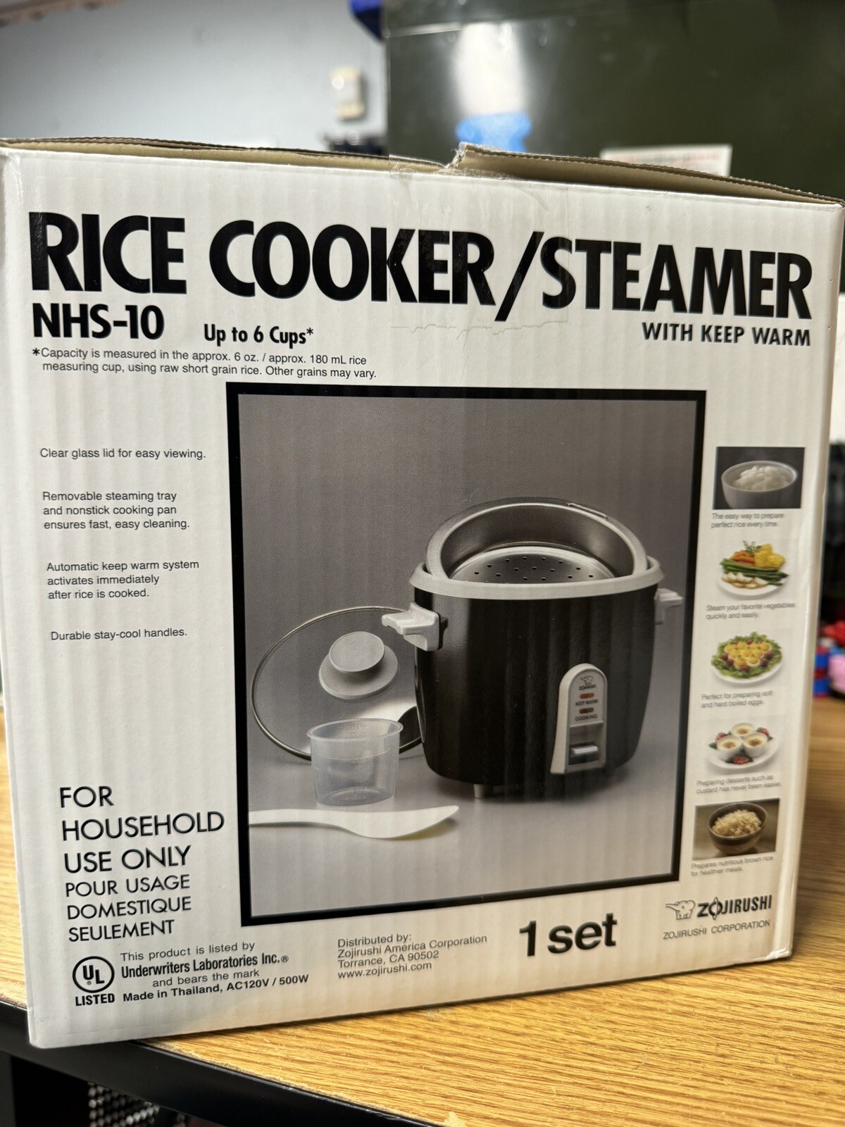 Zojirushi 6c Automatic Rice Cooker & Steamer Black NHS10BA eBay