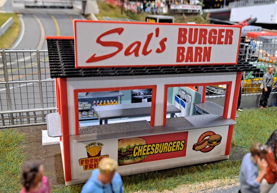 1/32 Scale Concession Building - Sal's Burger Barn - Scalextric Carrera SCX - Image 2 of 4