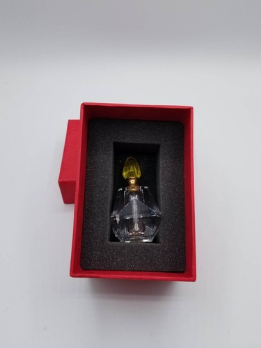 Bottiglia di profumo astratta in cristallo taglio piombo pesante e Dauber. Scatola orig - Foto 10 di 14