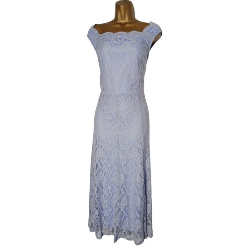 New NIGHTINGALES Mother of the bride size 18 blue lace dres jacket fascinator UK - Picture 16 of 18