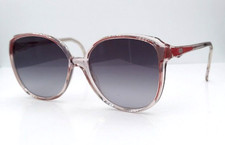 Vintage Seasonal Inspirations Burgundy Translucent Oval Sunglasses W/NEW LENSES