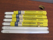 LOT OF 6 Original Stock USA-Made GE Fluorescent Lamps - F14T8-CW Cool White 14
