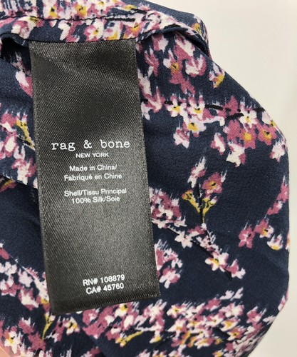 Rag & Bone NWT Amber Silk Floral Midi Skirt Size 0 - Picture 10 of 12
