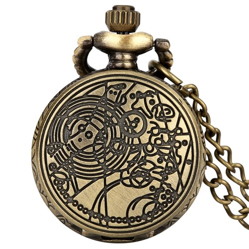 Antique Small Size Men Women Quartz Analog Pocket Watch Sweater Necklace Chain - Picture 15 of 16