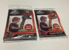 2 Jurassic World Inflatable Dino Mallet Dinosaur Velociraptor 38.6" W/Repair Kit
